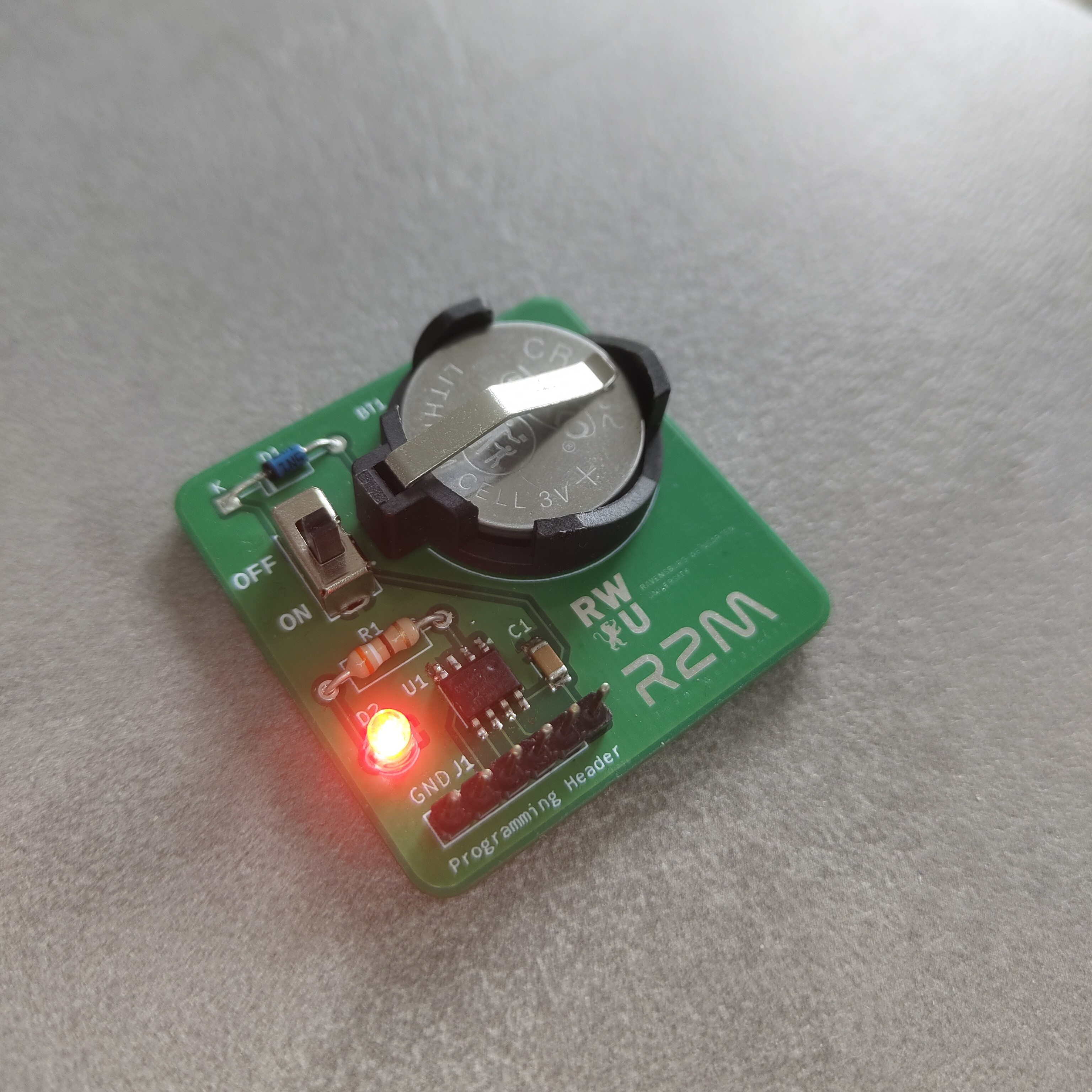 Assembled v1 PCB